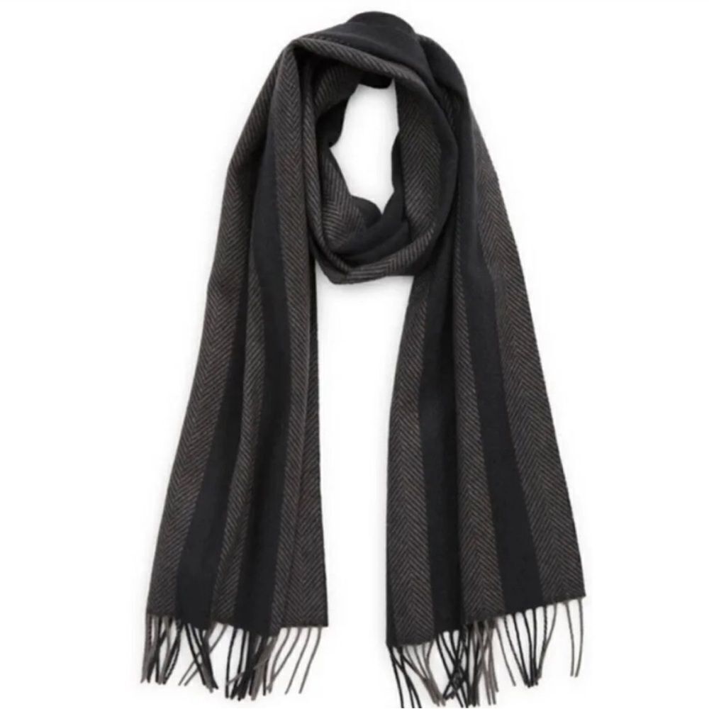 Nordstrom Black and Gray Men's Scarf